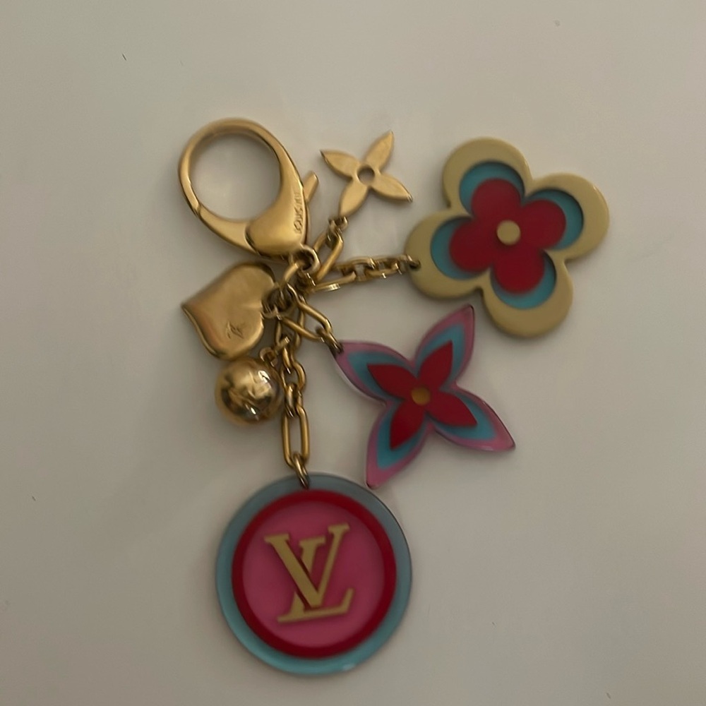 Louis Vuitton Bijoux Sac Candy Gold Tone Key Ring Bag Charm
